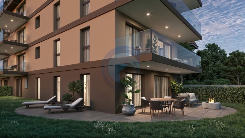 BEL APPARTEMENT DE 4.5 PIÈCES NEUF AU REZ-DE-CHAUSSÉE AVEC JARDIN (2)