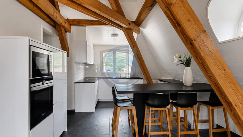 CHARMANT APPARTEMENT EN ATTIQUE DE 4.5 PIÈCES AU CENTRE-VILLE D'AIGLE (4)