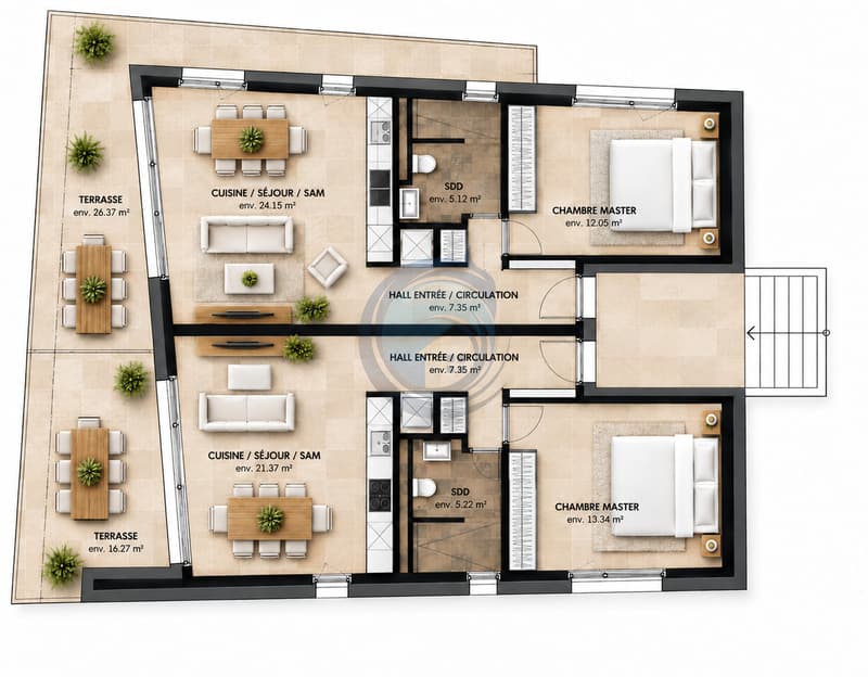 APPARTEMENT NEUF DE 2,5 PIÈCES AVEC TERRASSE (5)
