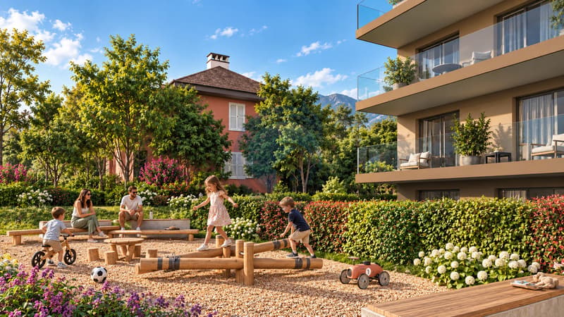 BEL APPARTEMENT DE 4.5 PIÈCES NEUF AU REZ-DE-CHAUSSÉE AVEC JARDIN (1)