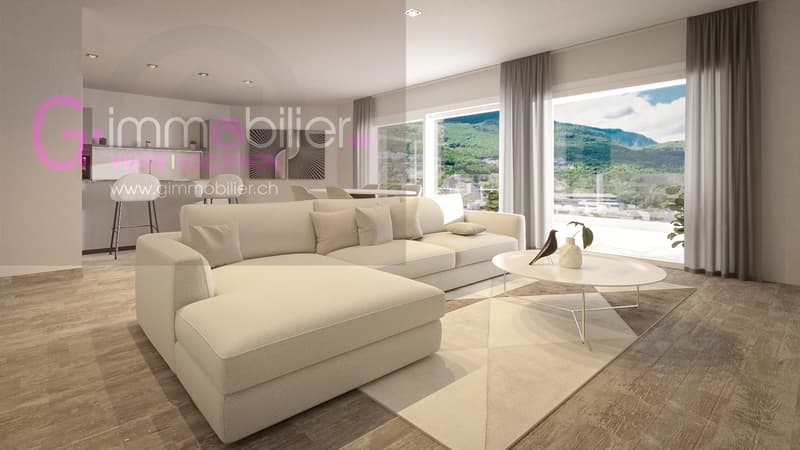 Monthey- nouvelle construction - 4.5 pièces de 121m2 au 2ème étage (1)