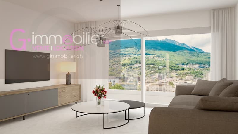 A vendre à Monthey, 3,5 pièces de 104m2 au 1 er étage (5)