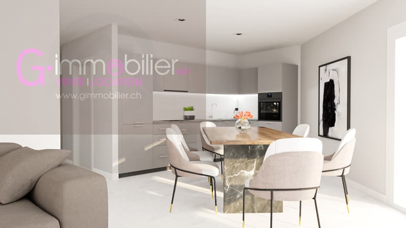 A vendre à Monthey, 3,5 pièces de 104m2 au 1 er étage (4)