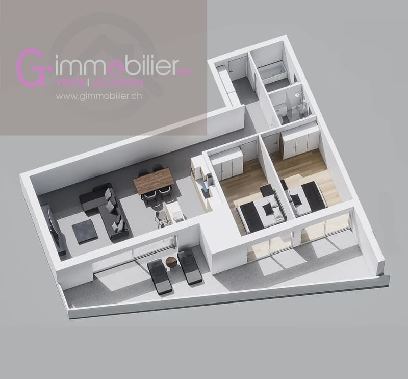 Nouvelle construction à Monthey -Appartements contemporains au coeur du quartier sous gare (5)