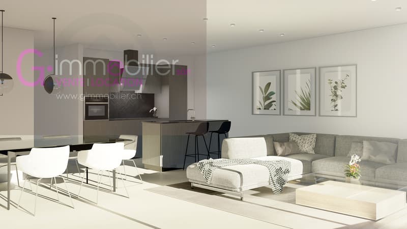 Nouvelle construction à Monthey -Appartements contemporains au coeur du quartier sous gare (1)