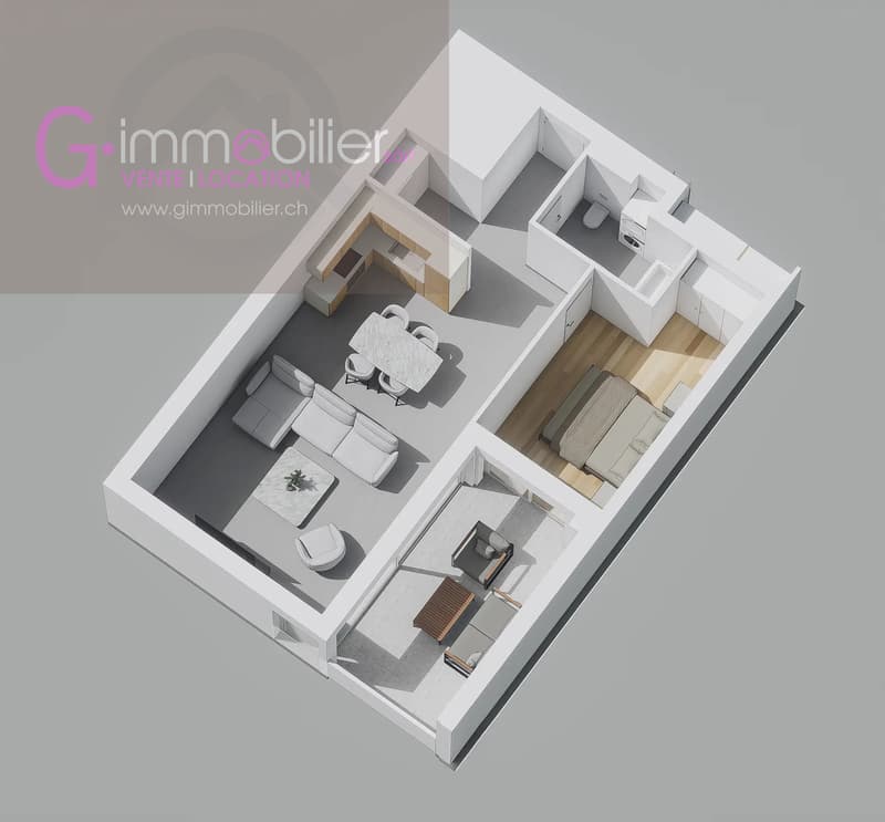 Appartement de 2,5 pièces de 80m2 au 1er étage avec loggia de 13m2 (5)