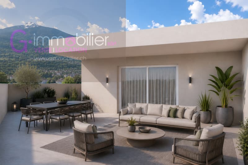 Magnifique - Attique 3,5 pièces terrasse panoramique (1)