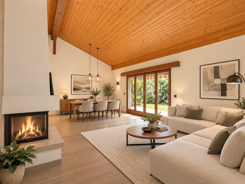 Charmante maison individuelle avec grand jardin dans un environnement verdoyant à Boudry (5)