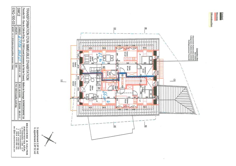 living room, kitchen, 2 bedrooms, 2 bathrooms, balcony