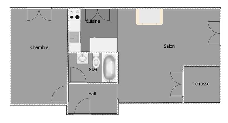 Bevaix / Chemin de Closel 8 - Appartement à louer 55m2 (8)