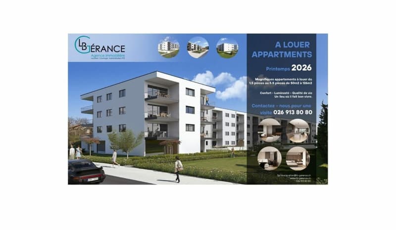 Appartement neuf de 3.5 pièces au rez-de-chaussée à Farvagny (5)