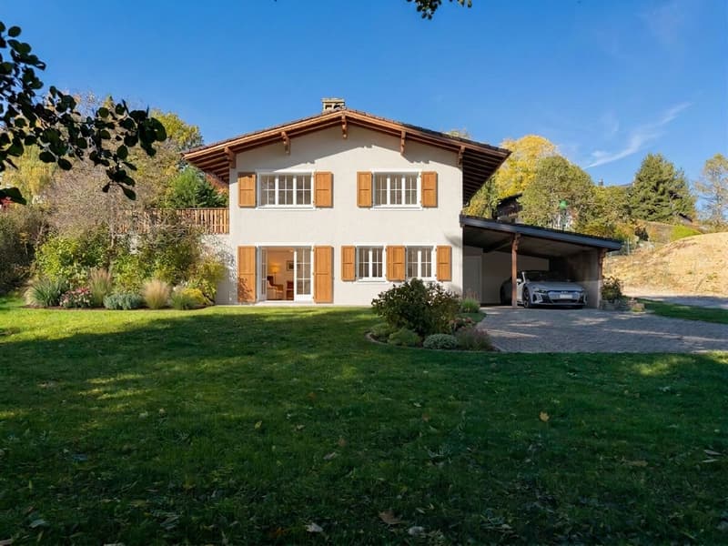La maison et son grand terrain