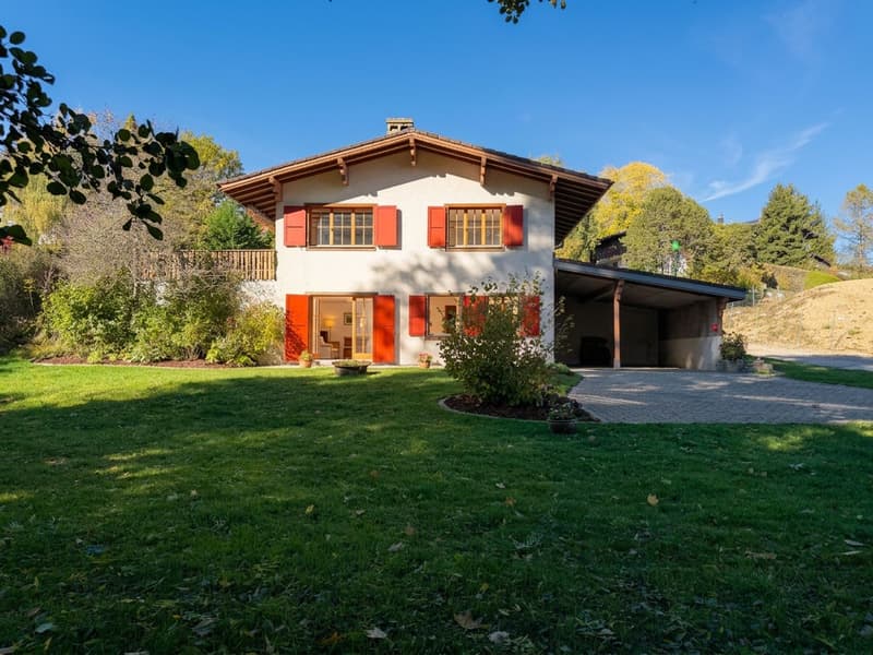 La maison et son grand terrain