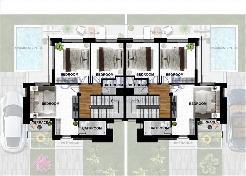 Maison de ville dans un complexe résidentiel à Chypre du Nord (9)