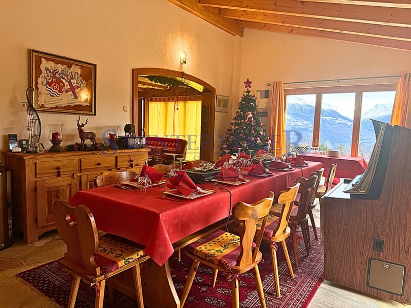 Savièse, Chalet rustique avec une magnifique vue - Viager occupé (3)