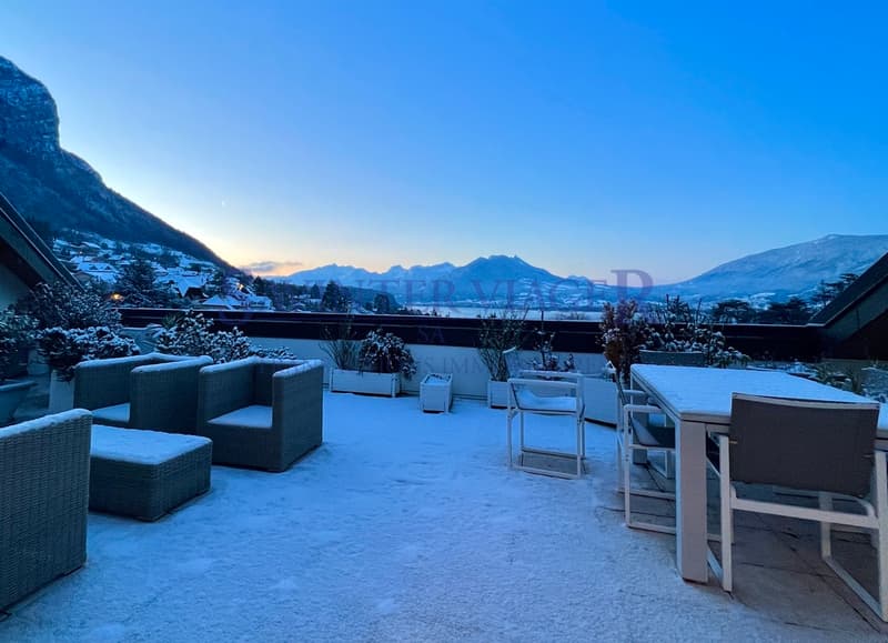 Villa sur les toits. Terrasse de 60m2. Vue lac 180. VIAGER. (7)