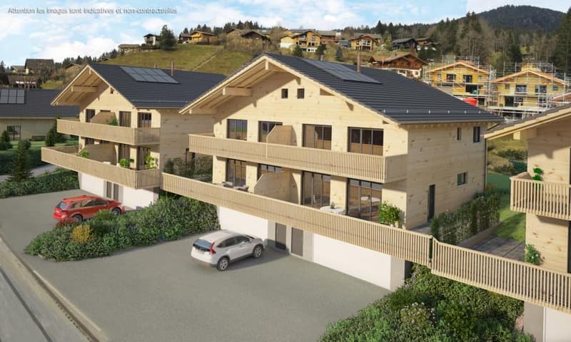 Construction de 2 villas Duo - Survolant les préalpes fribourgesoises (1)