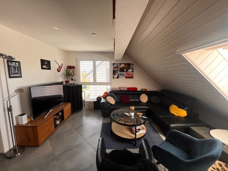 Appartement quasi neuf en attique avec terrasse à Villars-le-Terroir (5)