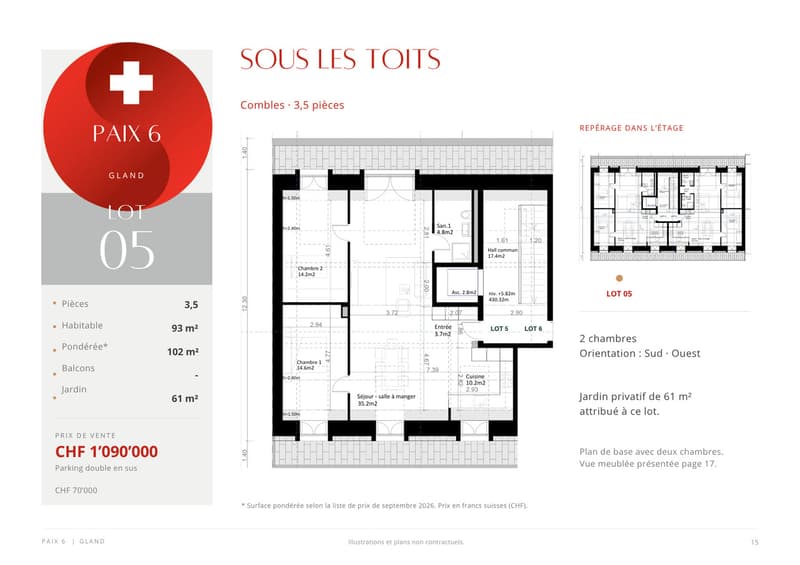 Sur plans: Bel appartement de 3,5 pièces, pour privés ou investisseurs (9)