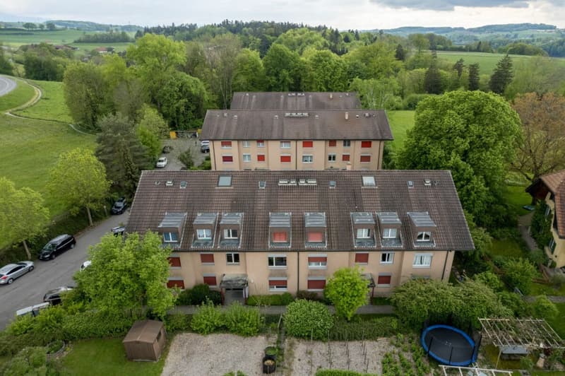 Appartement de 3.5 pces au rez-de-chaussée avec terrasse et pelouse / 3.5-Zimmer-Wohnung im Erdgeschoss mit Terrasse und Rasen Bösingen (9)