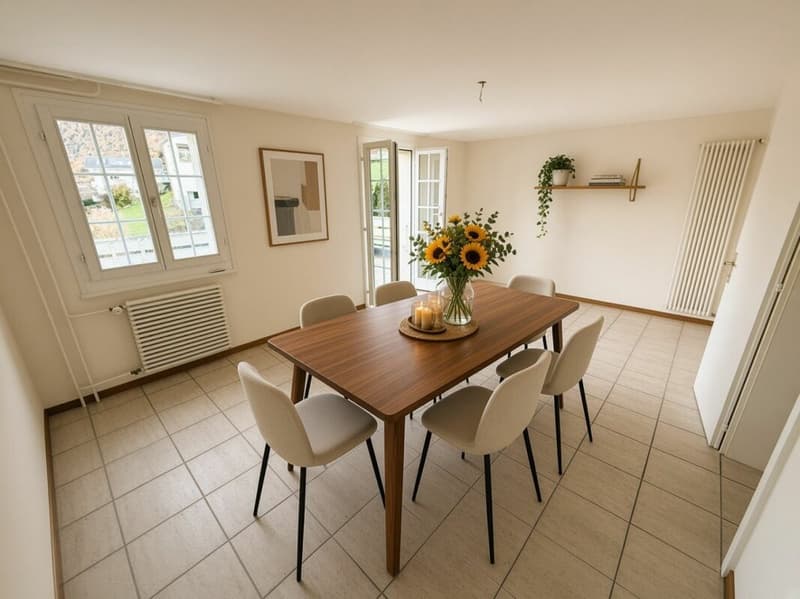 Pièce de vie - simulation home staging