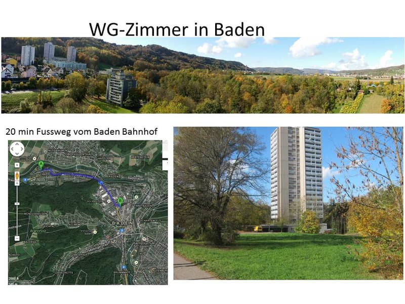 Einzelzimmer / Zimmer in WG - Furnished Single Room - 5 min zum Bahnhof Baden (7)