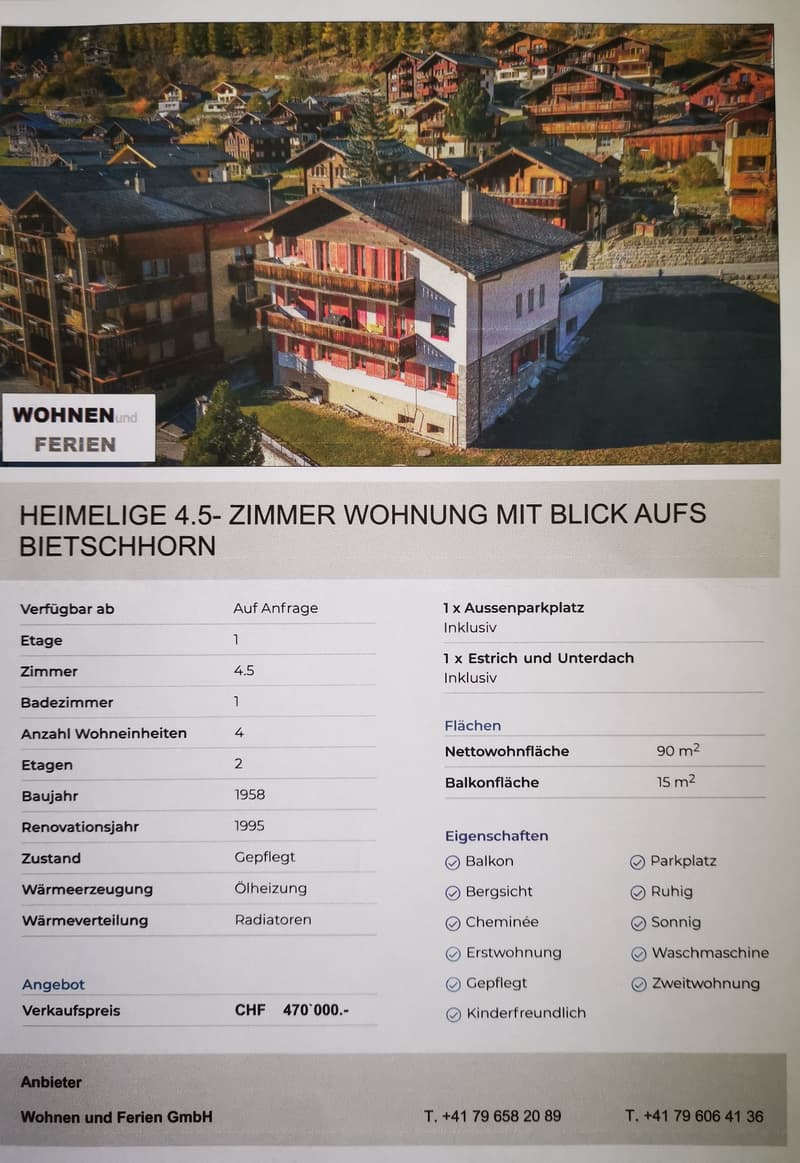 Chalets auf Lauchernalp / Fischbiel sowie 2.5-Zimmerwohnung an zentraler Lage in Wiler  zu verkaufen (10)
