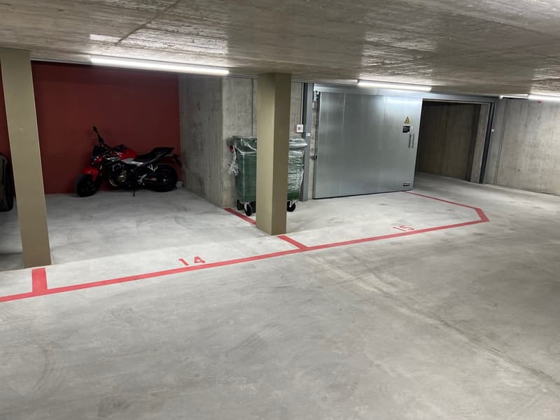 Parkplatz oder Doppelparkplatz, wenn gewünscht auch mit einem kleinen abschliessbaren Keller (3)