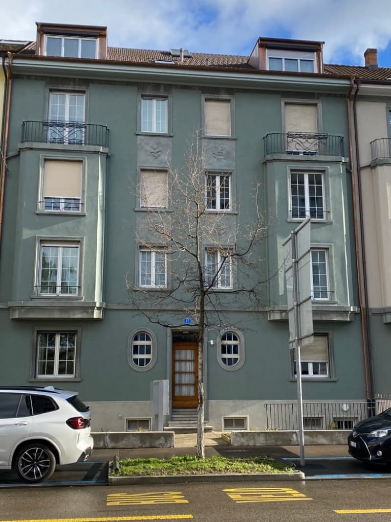 Sanierte; grosszügige Wohnung mit Balkon & sep. Gartensitzplatz an zentraler Lage in Basel (1)