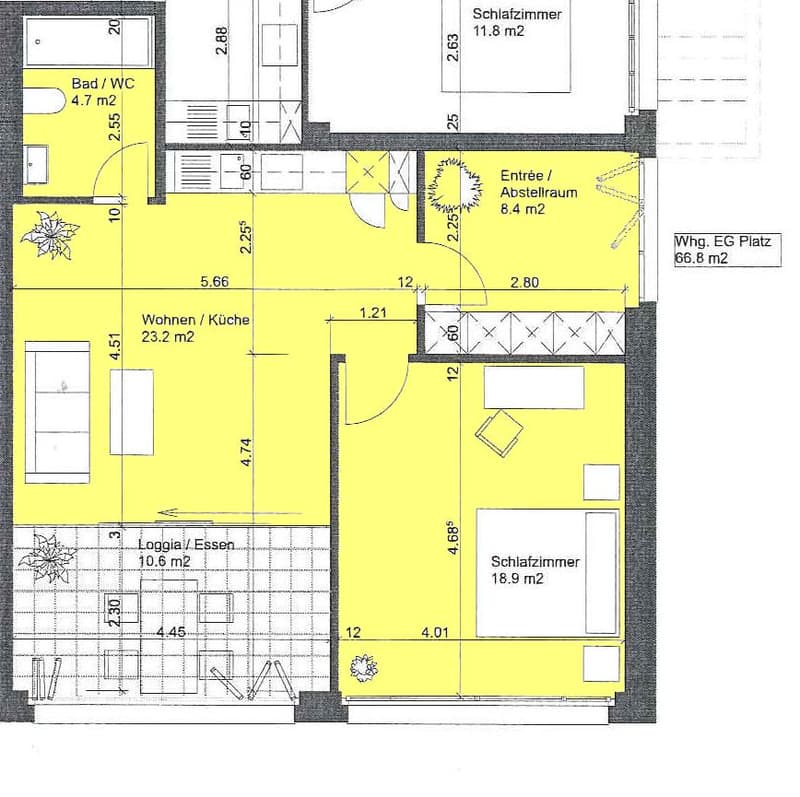 "Moderne 2.5-Zimmerwohnung mit Loggia im Herzen von Wettingen" (6)