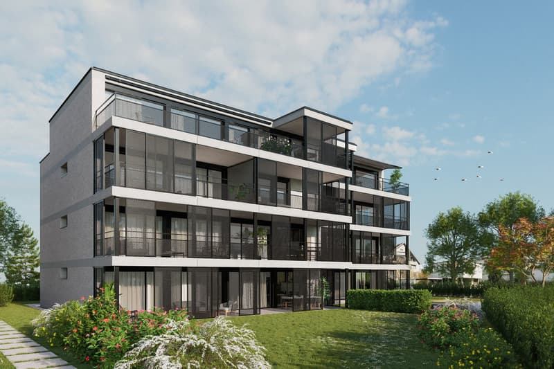 Familienfreundliche 6.5-Zimmer-Wohnung mit 42 m2 grossem Balkon und Sicht ins Grüne (1)