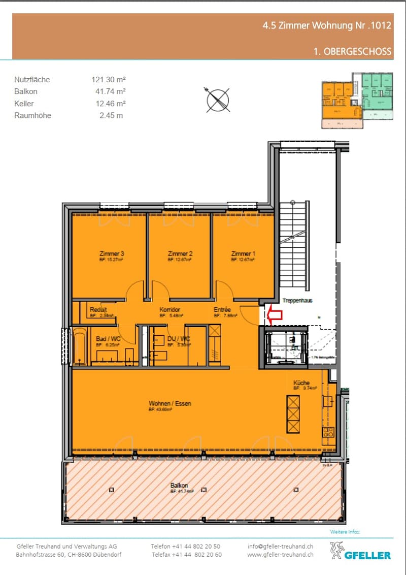 Familienfreundliche 6.5-Zimmer-Wohnung mit 42 m2 grossem Balkon und Sicht ins Grüne (6)