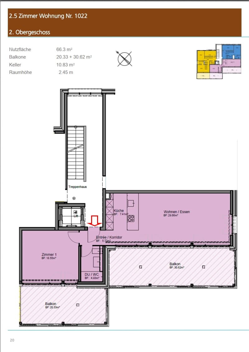 Ideal für Sonnenanbeter: Wohnung mit 51 m2 Balkonfläche (6)