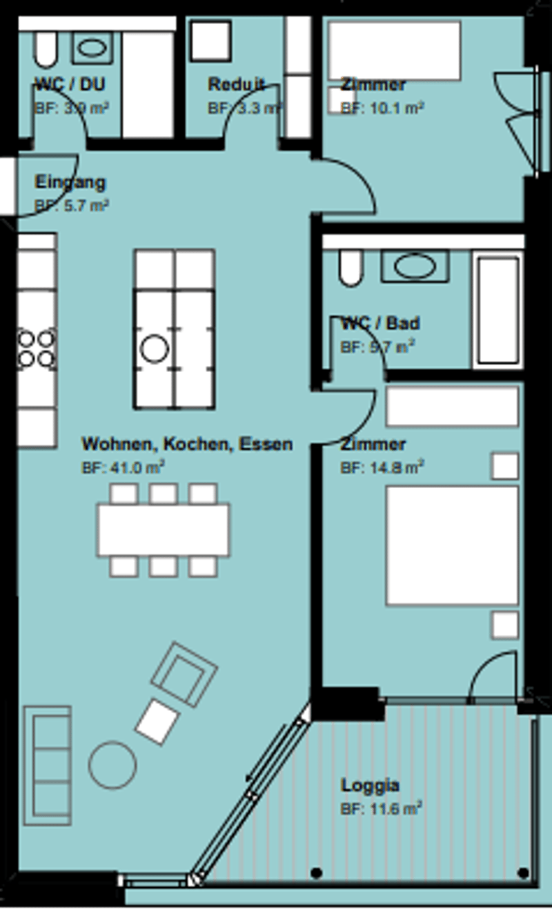 Moderne 1.5 Zimmer-Neubauwohnung zu vermieten (2)
