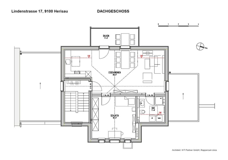 Moderne 1.5-Zimmer Dachwohnung im Zentrum von Herisau (2)