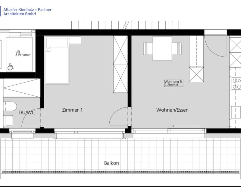 Moderne 1-Zimmerwohnung an ruhiger Lage mit 30m1 Gartensitzplatz (1)