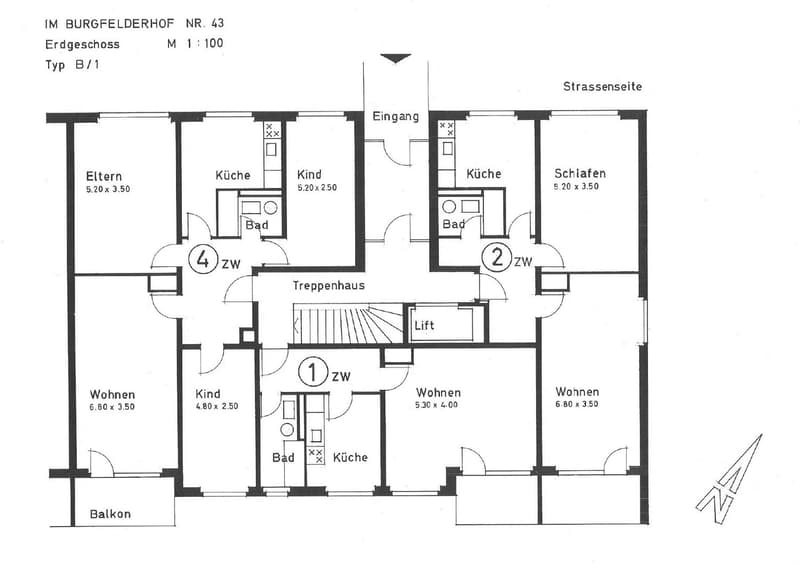 Grosszügige 5 Zimmerwohnung in der Wohngenossenschaft Burgfelderhof (5303) (15)