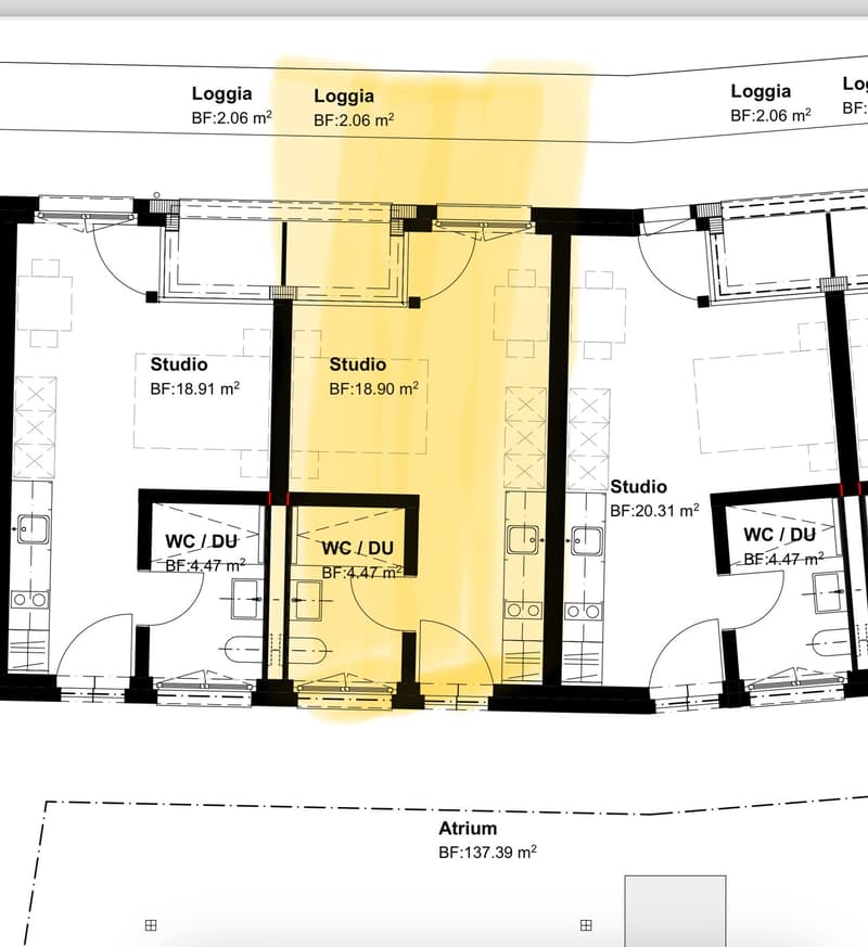 Nachmieter gesucht: Elegante Studiowohnung im amerikanischen Baustil mit Loggia (2)