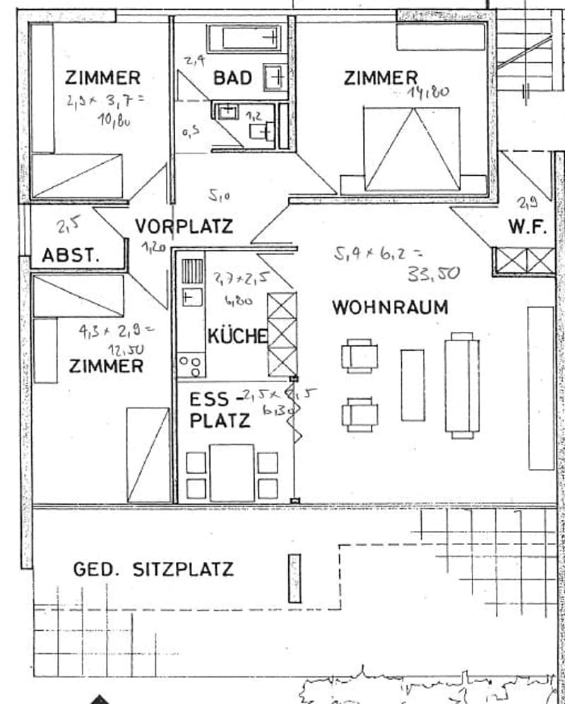 3.5- Zimmerwohnung mit Gartensitzplatz an ruhiger Lage (11)
