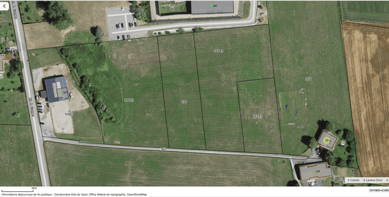 4000 m2 et 6294 m2 du terrain industriel à Palézieux | homegate.ch