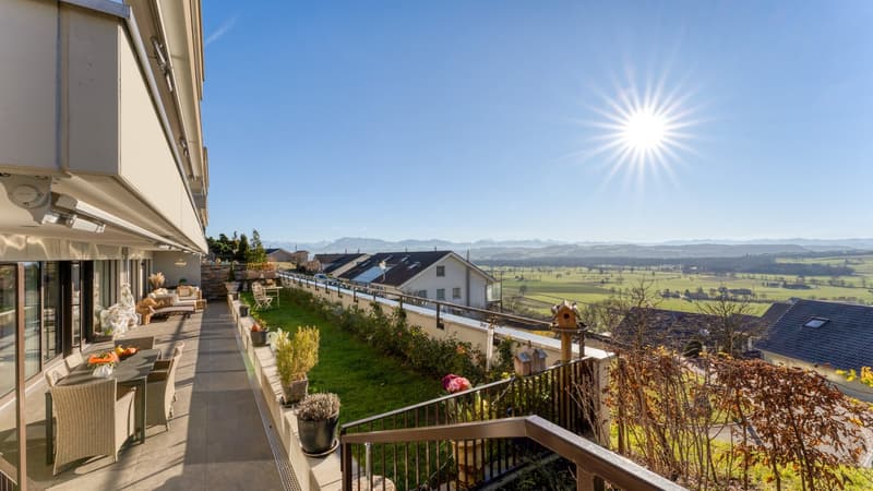 Panorama-Weitsicht und abendliche Sonnen..., Galgerain 26, CHF 890000 | homegate.ch