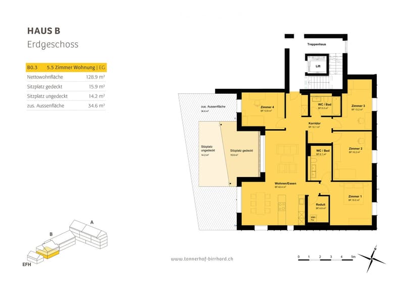 Helle 5.5 Zimmer Eigentumswohnung mit grossem Sitzplatz (12)