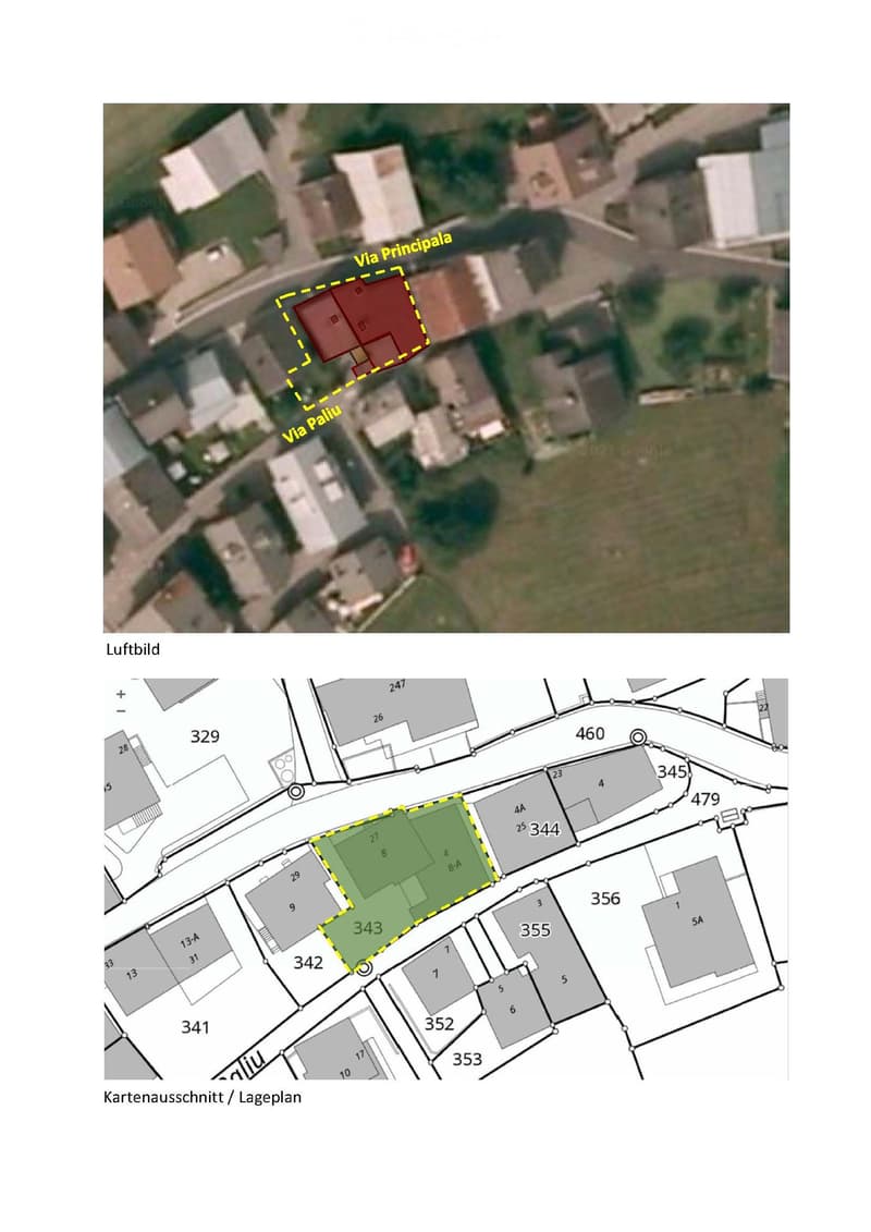 Floor plan shows multiple building lots with numbers