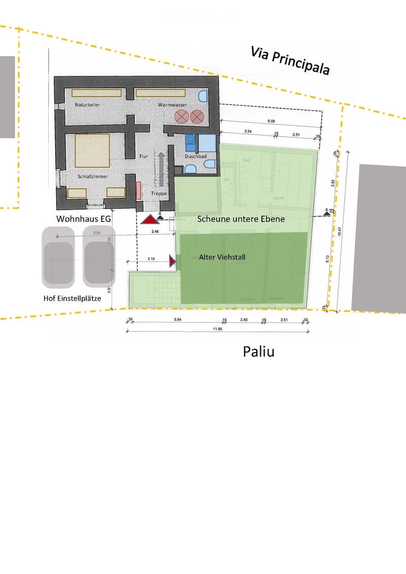 Living room, kitchen, 2 bedrooms, 2 bathrooms, basement, terrace