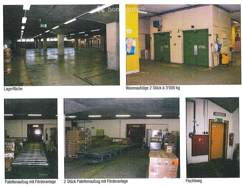 Large warehouse with storage capacity and forklifts for handling heavy loads, equipped with loading ramps and safety measures, ample space for storage and distribution operations.