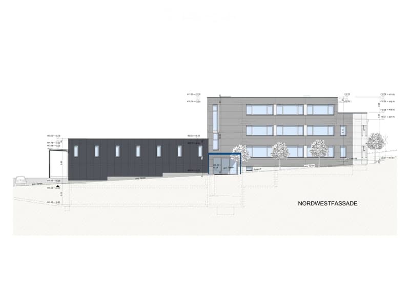 Entrance hall, 2 buildings, car parking space