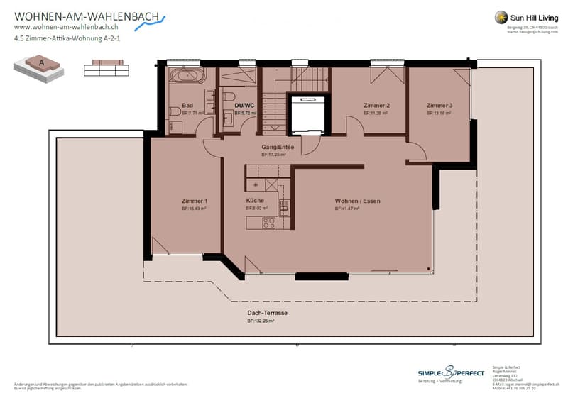 living room, kitchen, hallway, bathroom, 2 bedrooms, attic room, corridor, entrance, balcony