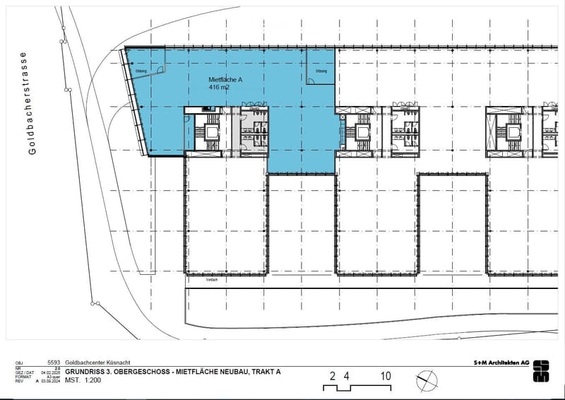 Ground floor plan, open layout, multiple rooms and a large central area
