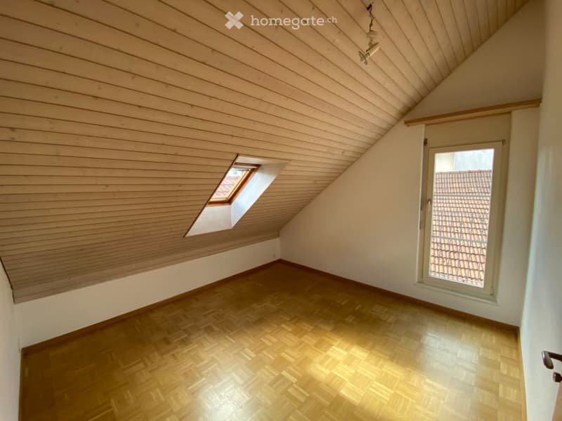 Wooden floor, wooden ceiling, window, skylight