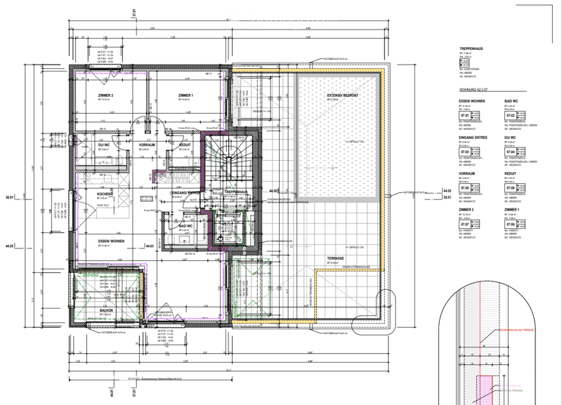 Living room, Kitchen, 2 bedrooms, 2 bathrooms, balcony, terrace